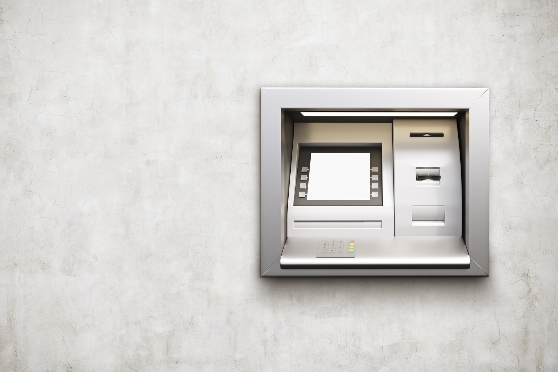 The image of an ATM symbolizes fraud warnings and urges caution.
